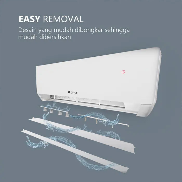 Gree AC Split ( AC Dinding ) Inverter SmartClean F5S Series 1.5 PK ( 1 1/2 PK ) R32 1170 Watt - GWC-12F5S | GWC12F5S | 12F5S